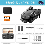 Uus originaal V88 droon 4K/8K HD kahe kaameraga &otilde;hufotograafia takistuste v&auml;ltimise kaugjuhtimispuldiga lennuki neljakopteri m&auml;nguasi 2025 Black Dual-4K-2B