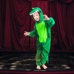 Dinosaur Costume Jumpsuit Funny Child Decorative T Rex Dress up for Performance 130cm