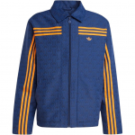 Adidas Originals 70ndate Moetr&uuml;kiga Mugav Pikkade Varrukatega Ameerika Vintage Triibuline Polo Jakk Meeste Jakk &Ouml;ine Indigosinine JN5959 S