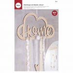 Kit DIY suspension murale - RAYHER - Attrape-r&ecirc;ves - Gris et beige - 65 cm - Rectangulaire