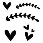 Outil de d&eacute;coupe et de gaufrage - ARTEMIO - Dies 'On se marie - frises c&oelig;urs' - Mixte - Adulte - Multi-mat&eacute;riaux