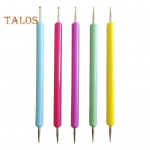 5 tk/komplekti k&uuml;&uuml;net&auml;ppidega pliiats Kahepealine reljeefne pliiats, mustri j&auml;litav pliiats k&uuml;&uuml;nekunsti t&ouml;&ouml;riistad isetegemise manik&uuml;&uuml;ri jaoks 5pcs