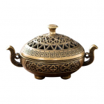 Mini viiruki spiraalp&otilde;leti Hiina stiilis vintage &otilde;&otilde;nes kahe k&otilde;rvaga kolme jalaga tsingisulamist viirukikoonuse hoidik kodukontori t&ouml;&ouml;laua kaunistus pronksi