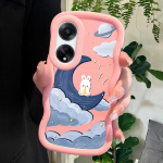 V&auml;rvitud muster Big Wave Edge pehme silikoon materjal Macaron telefoni &uuml;mbris p&otilde;rutuskindel kaitsev kummist &uuml;mbris OPPO Reno Realme jaoks OPPO A54 must
