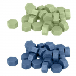 Perles de cire hexagonales - Vert clair + Bleu