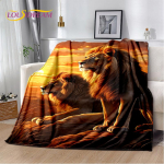 Karm Tiiger L&otilde;vi Leopard Metsloom Loom Loodus Cartoon Tekk, Pehme Visketekk Kodu Magamistoa Voodi Diivani Pikniku Kontori Katteks 30x40in orange