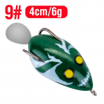 1tk 4cm/6g kalap&uuml;&uuml;gilant Thunder Frog Modified Hit Black Frog Ujuv konn Topeltkonksud Vesitilk M&uuml;ra Litrid S&ouml;&ouml;dad 1#