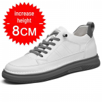 S&uuml;gisesed meeste valged k&otilde;rgendusega kingad 8cm - Korea/Briti vabaaja moekingad Size 43