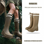 Naiste Korea stiilis keskmise s&auml;&auml;rega veekindlad vihmasaapad - libisemiskindlad kummist saapad s&uuml;giseks ja talveks 36