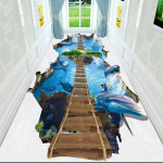 3D elutuba Ilus maastik P&otilde;randamatt Vaip Magamistuba T&auml;isvoodi voodi k&otilde;rval roomav matt diivanilaud sissep&auml;&auml;su uksematt 60*180cm