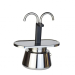 Uusim kahe otsaga roostevabast terasest mokakann 100 ml kohvimasin espressotarvikute jaoks 100ml&100ml h&otilde;be