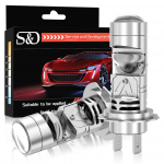 2 tk H7 LED-projektori objektiivi esitulede pirnid 1:1 LED-projektor juhtmevaba miniobjektiiv 20000Lm 60W auto Plug&Play turbolamp 6500K valge LHD