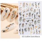 Graffiti ribadest k&uuml;&uuml;nte kleebised naistele k&uuml;&uuml;nte kaunistuste jaoks Roosa kuldne abstraktne joon Kevadine 3D liugur manik&uuml;&uuml;ri laka t&auml;toveeringuks