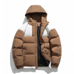 Meeste Ameerika stiilis paks kapuutsiga talvine puuvillane mantel 3XL lilla