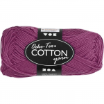 Pelote de fil de coton - 50 g Prune