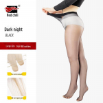 Red Pepper &Uuml;li&otilde;hukesed Mustad Siidist Naiste Suured Sukad - Vastupidavad, Ei teki auke, K&otilde;rge L&auml;bipaistvusega, Kitsa T-krooniga Sukkp&uuml;ksid Plus Size (140-180 cm)