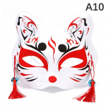 Anime Foxes Mask Jaapani Cosplay Rave K&auml;sitsi maalitud Anime Deemonit Slayer Pool n&auml;gu