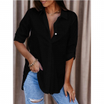 Suurep&auml;rane pidulik s&auml;rk Naiste pluss tavaline pikkade varrukatega V-kaelus. L