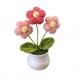 K&auml;sitsi heegeldatud potilill K&auml;sitsi heegeldatud p&auml;evalill Maikelluke Tulbid Potilised kunstlilled kodu kontori laua peale kaunistuseks