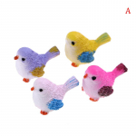 4 tk Multikas v&auml;rviline k&auml;rbsega varblane v&auml;ike kuju miniatuurne kujukeste ornament