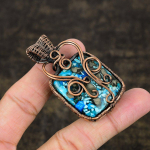 Spiny Oyster Handmade Copper Wire Wrap Jewelry Pendant 2.36 y9k82