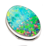 Muurano Glass Handmade 925 Sterling Silver Jewelry Ring Size 6.5 i4j84