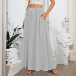 Naiste lendlevad volangidega &auml;&auml;ris, joonega maksiseelikud elastse v&ouml;&ouml;kohaga elegantsed mitmekihilised Boho pikad seelikud XL