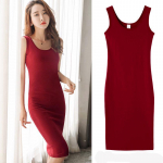 Plus Size Women's Long Suspender Bottoming Dress - Spring/Summer Student Fit Extra Large tumeroheline v&auml;rv