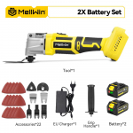 MELLWIN Harjadeta Ostsilleeriv Multifunktsionaalne T&ouml;&ouml;riist Renovaator Elektriline Saag Trimmer L&otilde;ikav puidut&ouml;&ouml;tlemismasin 21V 18V Aku jaoks 2Battery Set B