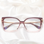 Stiilsed prillid miinus l&uuml;hin&auml;gelikkus Prillid Naised Leopard &Uuml;lem&otilde;&otilde;dulised Ruudukujulised Prilliraamid Metall Arvuti Sinise Valguse Vastased Prillid 0~-6. myopia-250