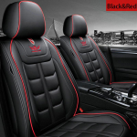 1 esiistme autoistme kate Nahast interj&ouml;&ouml;r autod istmekatted jalamatid universaalsed istmekatte kaitsepadja autotarvikud One Seat must/punane