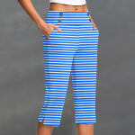 Naiste Mood Triibulised N&ouml;&ouml;pidega Taskutega P&uuml;ksid L&otilde;hikuga K&otilde;rge V&ouml;&ouml;kohaga Sportlikud Jooga Vabaaja L&uuml;hikesed P&uuml;ksid L sinine