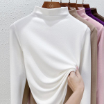 S&uuml;gis- ja talvine naiste alumine s&auml;rk Dralon, soe poolkilpkonnakaelus, pikkade varrukatega kahepoolsed sametist sisemised topid L