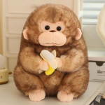 23/30/40CM Armas Haldjas Kuldne Ahv Pl&uuml;&uuml;sist M&auml;nguasjad Kawaii Ahv Banaaniga Nukud T&auml;idetud Pehmed Loomad Padi S&uuml;nnip&auml;evakingiks 30cm pruun