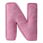Yousheng Pink Corduroy Letter Pillow A to Z English Alphabet Throw Pillow Decorative Capital Alphabet Shaped Hugging Cushion Sofa Bedroom Living Room I