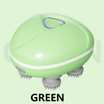 Kaasaskantav elektriline peanaha masseerija, k&auml;eshoitav peamassaaž, s&otilde;tkumiss&otilde;lmed, stressi leevendamine, juuksehooldus, pinge leevendamine, kodu- ja reisikasutus roheline