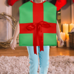 Kids Christmas Gift Box Costume Dress up Outfit for Halloween