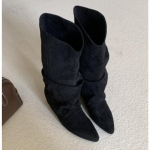 Mood Uus stiil Mood Naiste S&uuml;gis Talv Volditud Naiste L&auml;&auml;ne Kauboi Saapad Sisemine T&otilde;stmine Ratsu Saapad Zapatos De Mujer 35 must