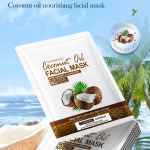 5 Pack Coconut Face Mask with Natural Actives Coconut Oil and Coconut Water Extract for Deep Hydration and Nourishment to Refresh All Skin Types One Size
