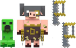 Minecraft Legends tegevuskujud: Creeper vs. Piglin Bruiser'i komplekt, u.. 3,3 tolli [Parallelimport] beige