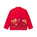 Li-Ning Sporditrendi seeria Rijin Doujin mustriga laia l&otilde;ikega jakk meeste jakid punane AFDS029-1 M