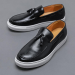 Mood Suurbritannia Retro Mood Uued Meeste Must Pruun Tuttidega Stiilis Madalad Nahast Kingad Vabaaja Mokassiinid Ametlikud Kleidi Jalatsid Zapatos Hombre 38 black