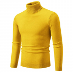 S&uuml;gis- ja talvine meeste kampsun silmkoeline kampsun, l&otilde;ngaga meeste pikkade varrukatega pullover Trend k&otilde;rge kaelusega alumine kampsun 3XL kollane