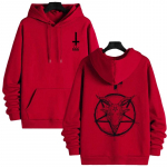 Gootika Saatan Huppar 666 S&uuml;mbol Meeste S&uuml;gis Talv Pullover Vabaaja Topp Treeningkost&uuml;&uuml;m Deemonlik Tr&uuml;kk Meeste Hupparid 2025 Streetwear S