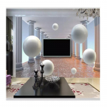Seinatapeet Kaasaegne Rooma sammas Abstraktne ruumipall 3D seinamaaling Tapeet elutoa magamistoa sisekujundus 3D seinamaal 200 cm(W) x 140 cm(H)