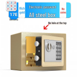 Kompakt seif seina sisse paigaldamiseks s&otilde;rmej&auml;ljelukuga &ndash; t&auml;isterasest, vargusvastane, kontori turvalisus