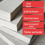 Suure tihedusega lillevahtplokk lillekimpude, pulmade ja kuivatatud lillede jaoks 60x9cm Grey Foam Board 4cm Thick, 2 Pieces