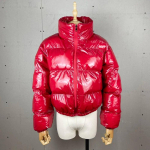 Talvised naiste lukuga pargid Jakid Streetwear T&auml;ispikkade varrukatega Lukuga Vabaaja Puhvjakid Villased Mantlid Kitsad Vabaaja Jakid M veinipunane v&auml;rv