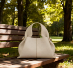 Boling'en Luksuslik Prantsuse Lychee Tera Nahast Tassikott & Crossbody L&otilde;unakott valge