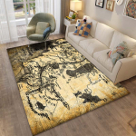 Keskmaa Kaardi Mustriga Vaip Suur Vaip Elutuppa Magamistuppa Diivani juurde Uksematt Kaunistus, Laste libisemiskindel P&otilde;randamatt 50x80cm (20x31in)